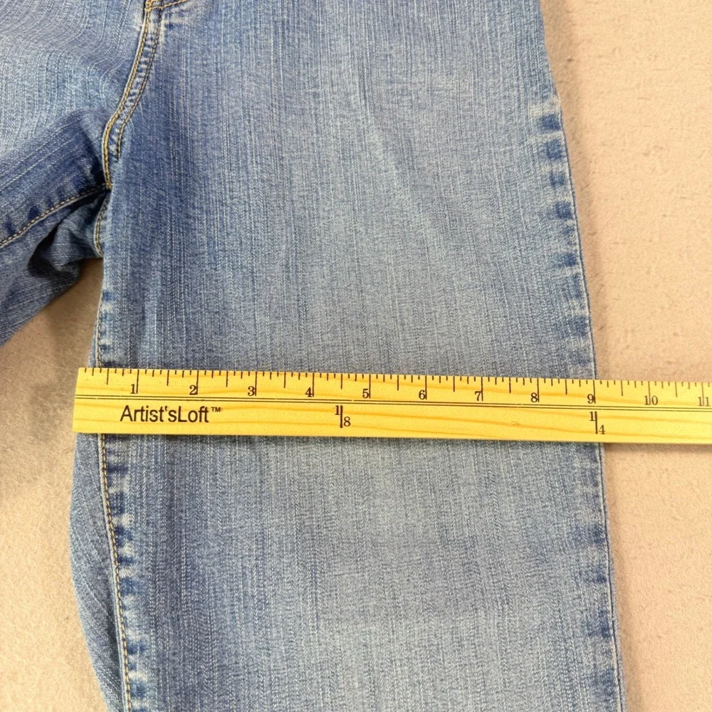 Levis 512 Perfectly Slimming Capri Jeans Men Light Wash Blue Denim Size 14 34x18